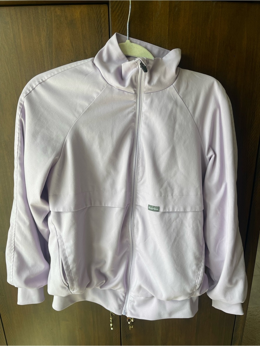 Light Lavender Zip-Up scrub Jacket